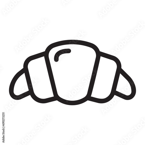 croissant line icon