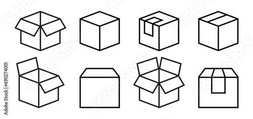 simple icon of goods delivery box photo