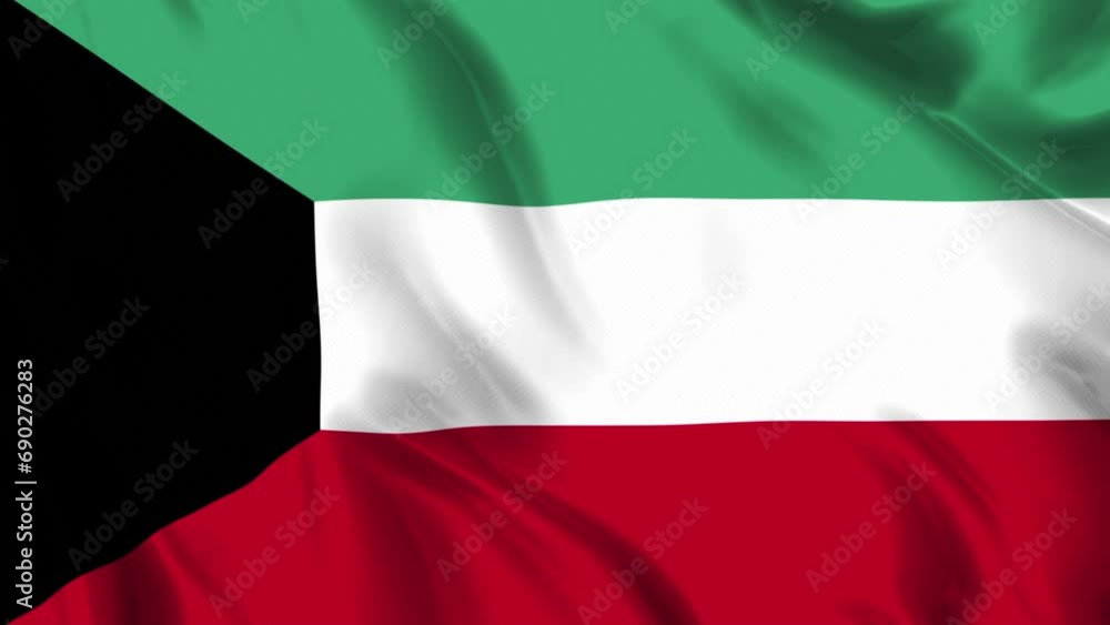 Kuwait Flag Waving Loop Kuwait Flag Waving Loop