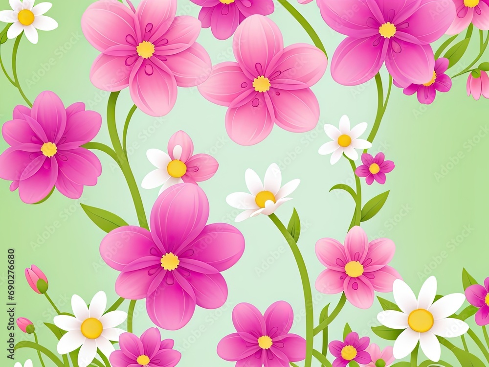 Abstract spring flower backdrop image in free vector format