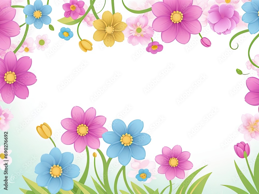 Abstract spring flower backdrop image in free vector format