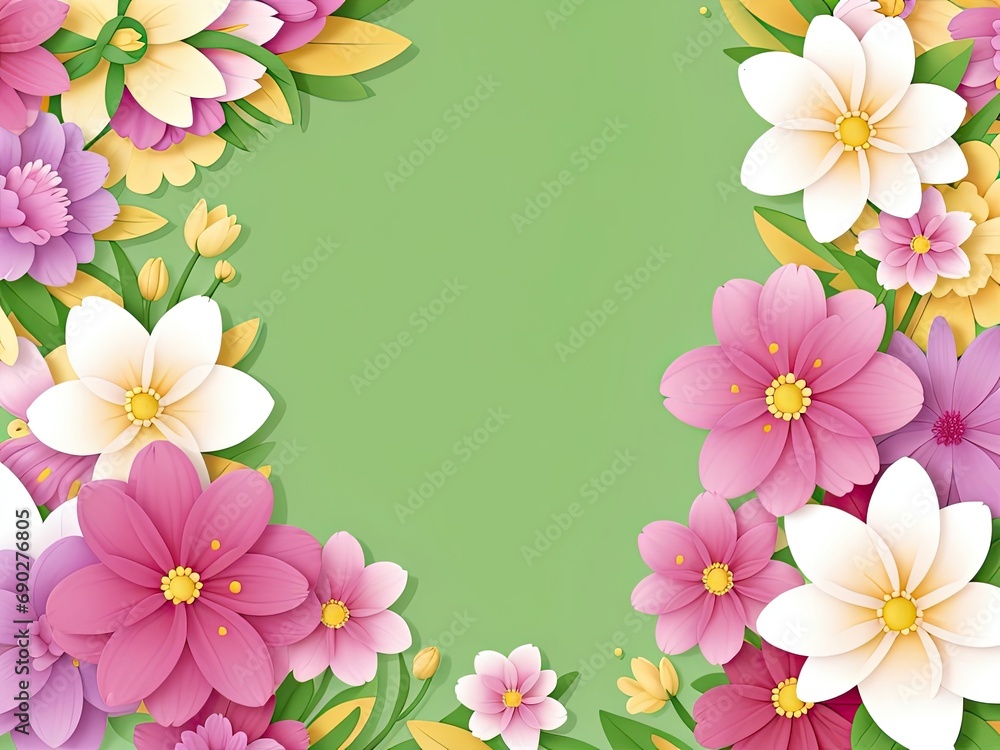 Abstract spring flower backdrop image in free vector format