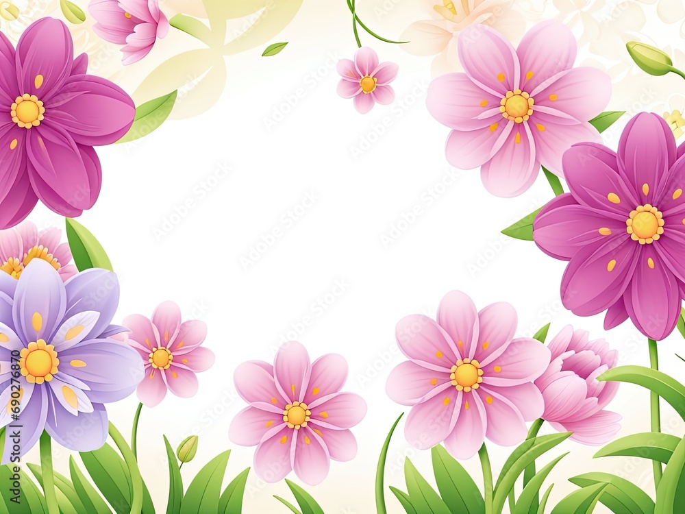 Abstract spring flower backdrop image in free vector format