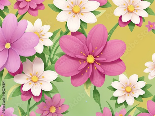 Abstract spring flower backdrop image in free vector format