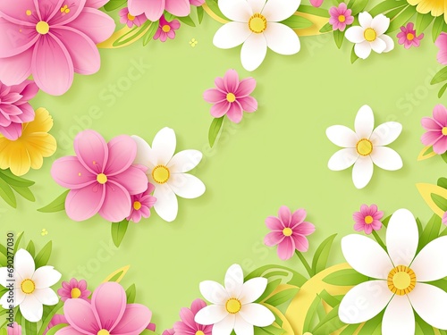 Abstract spring flower backdrop image in free vector format