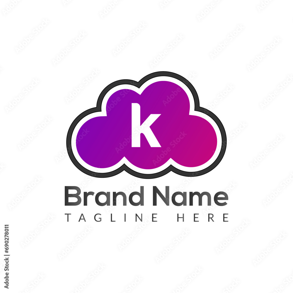 Abstract K letter modern initial lettermarks logo design Abstract K letter modern initial lettermarks logo design