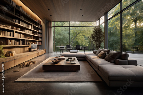 modern living room with fireplace © Joun