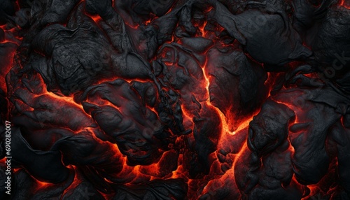 Dark lava backgrounds. Abstract lava frozen texture. Rock surface with cracks and lava.  photo