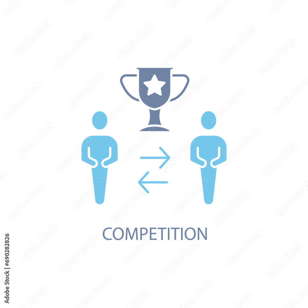 competition concept line icon. Simple element illustration. competition concept outline symbol design. competition concept line icon. Simple element illustration. competition concept outline symbol design.