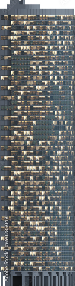 Facade view of moden building at night - skyscraper Facade view of moden building at night - skyscraper