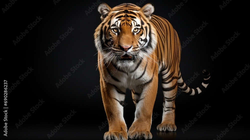 Obraz premium tiger on a black background