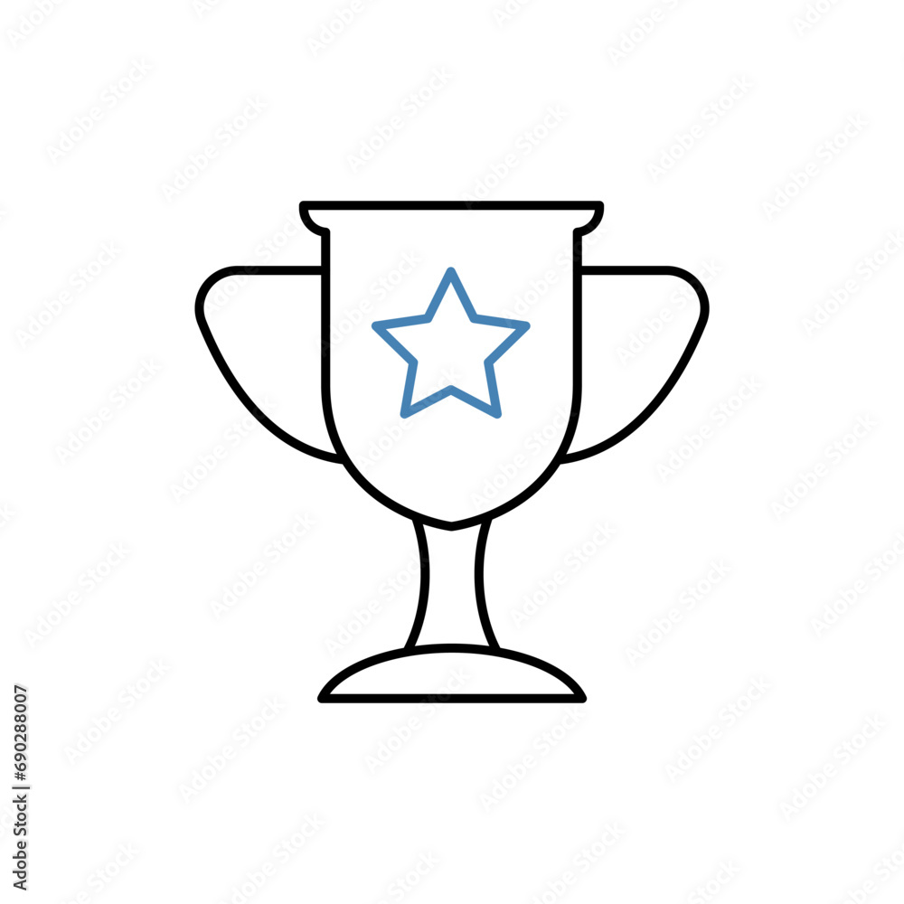 trophy concept line icon. Simple element illustration. trophy concept outline symbol design. trophy concept line icon. Simple element illustration. trophy concept outline symbol design.