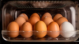 eggs in a refrigerator
