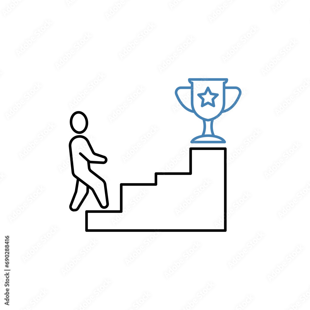 achievement concept line icon. Simple element illustration. achievement concept outline symbol design. achievement concept line icon. Simple element illustration. achievement concept outline symbol design.