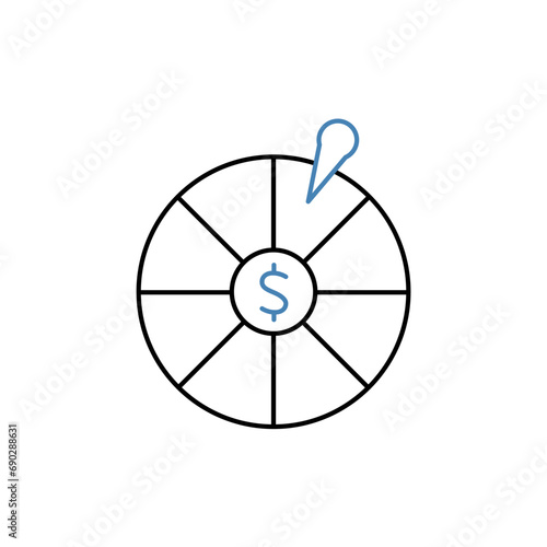 win money concept line icon. Simple element illustration. win money concept outline symbol design.