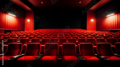 empty red cinema seats