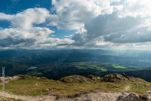 View from Chleb hill in Mala Fatra mountains in Slovakia photo