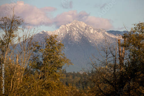 Mt Pilchuck with first autumn snow