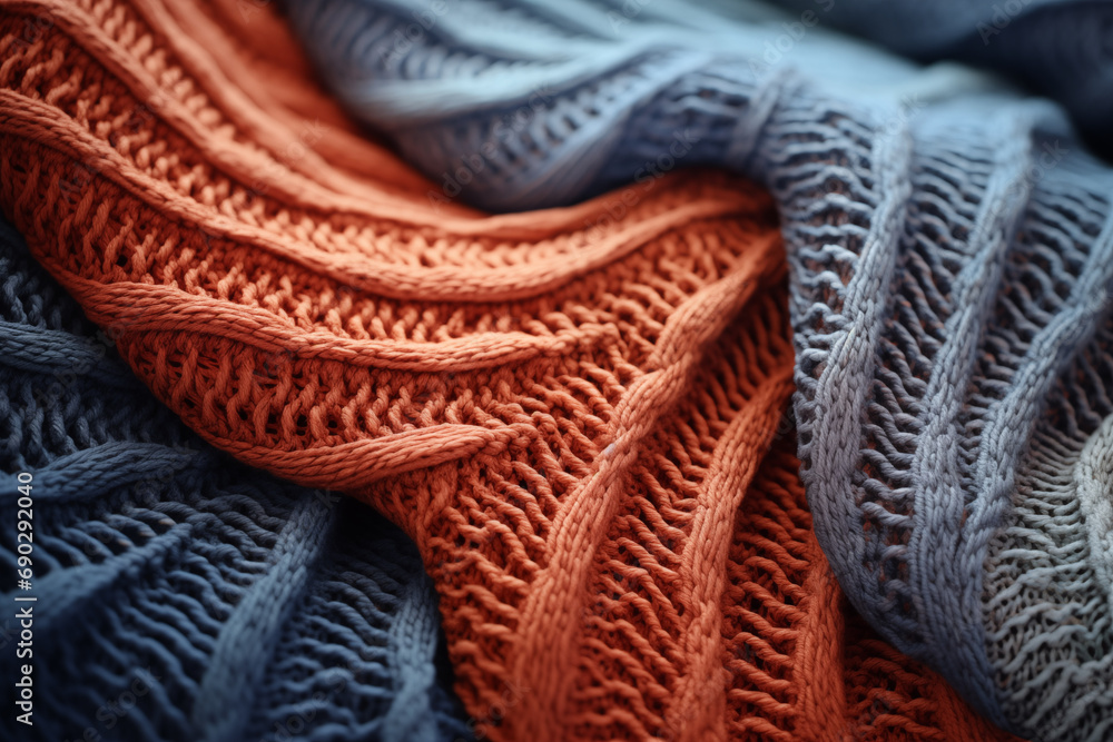 close up of a colorful knitted fabric close up of a colorful knitted fabric