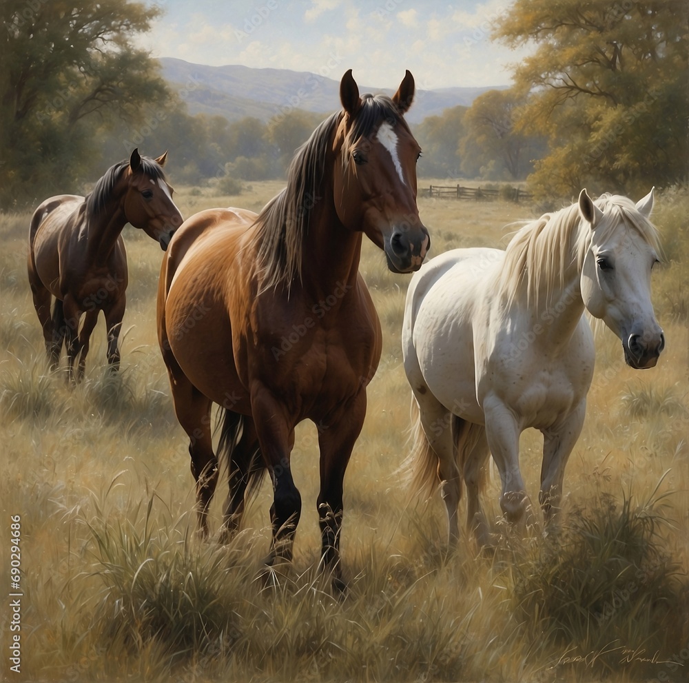 horse and foal horse and foal