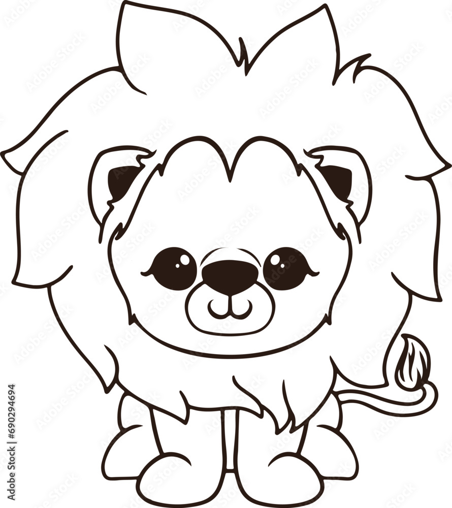 Cute Animal Vector Graphic For Pre-school, kindergarten Education Worksheet