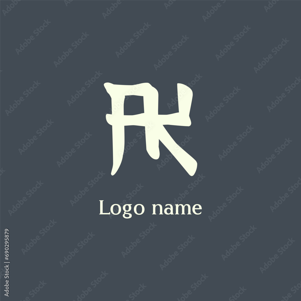 AK letter abstract monogram initial letter logo design AK letter abstract monogram initial letter logo design