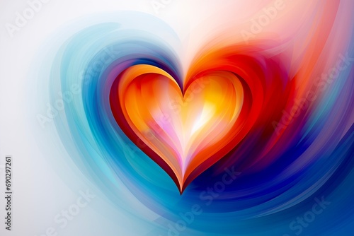 Wallpaper Mural heart of the rainbow, generative ai Torontodigital.ca