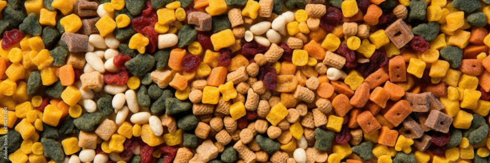 Pet food texture poster with copy space. Pet food texture poster with copy space.