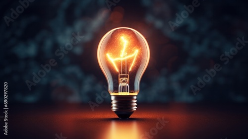 light bulb on a dark background