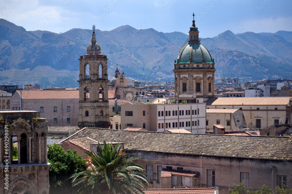 View over Palermo old town