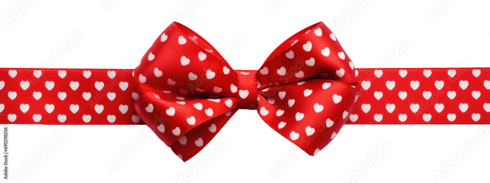 A red ribbon for Valentine's Day isolated on transparent background. A red ribbon for Valentine's Day isolated on transparent background.