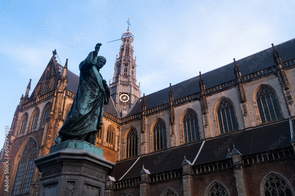 Fototapeta premium Former Catholic Cathedral in Haarlem, Netherlands