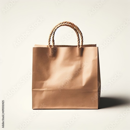 paper shopping bag on white