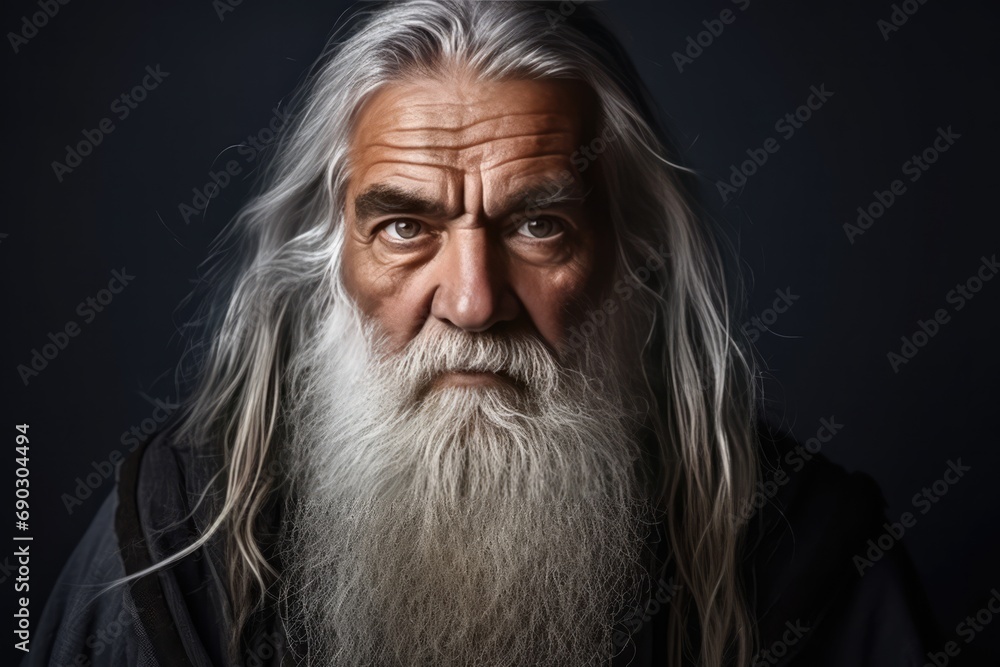 Portrait Of An Old Wise Man With White Beard Portrait Of An Old Wise Man With White Beard
