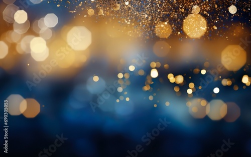 Blue and gold Abstract background and