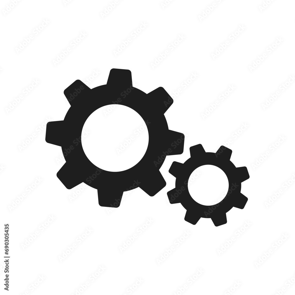 Gear icon vector. Settings icon. Functions symbol vector illustration