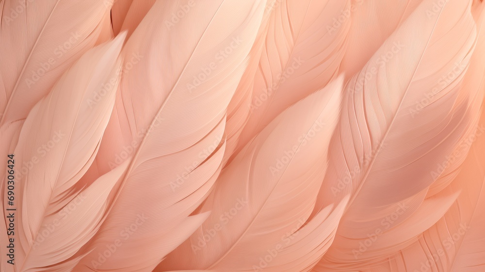 Peach-colored feather texture. Peach-colored feather texture.