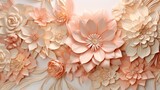 Floral background in peach and beige colors