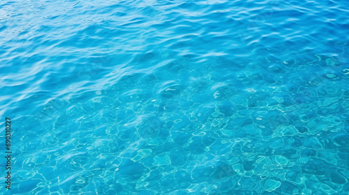 Tranquil Azure Waters: Clear Blue Sea Background with Calm Ripple Texture - Nature's Beauty for Summer Serenity and Underwater Peaceful Reflections. © Spear
