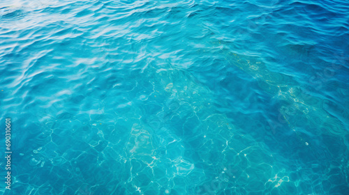 Tranquil Azure Waters: Clear Blue Sea Background with Calm Ripple Texture - Nature's Beauty for Summer Serenity and Underwater Peaceful Reflections.