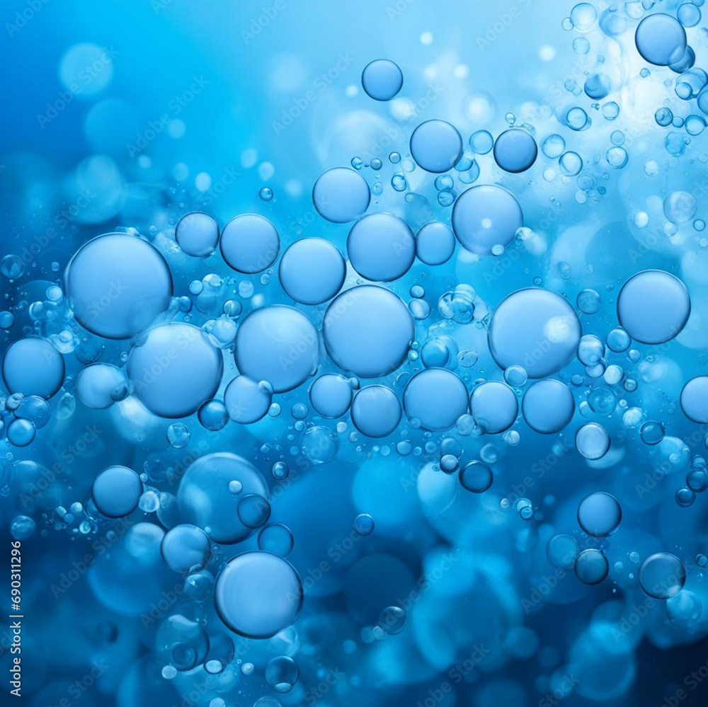 Blue bubbles in the gel Blue bubbles in the gel