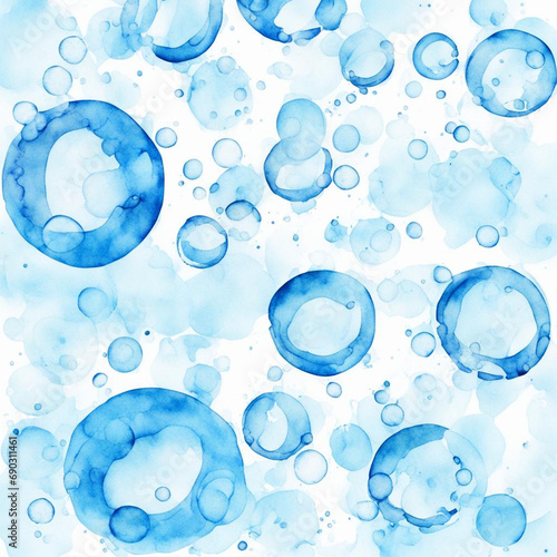Abstract background made of blue bubbles, beautiful design for cosmetics and cleaning products.