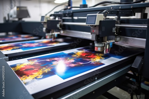 Digital Inkjet Printing Machine In Production photo