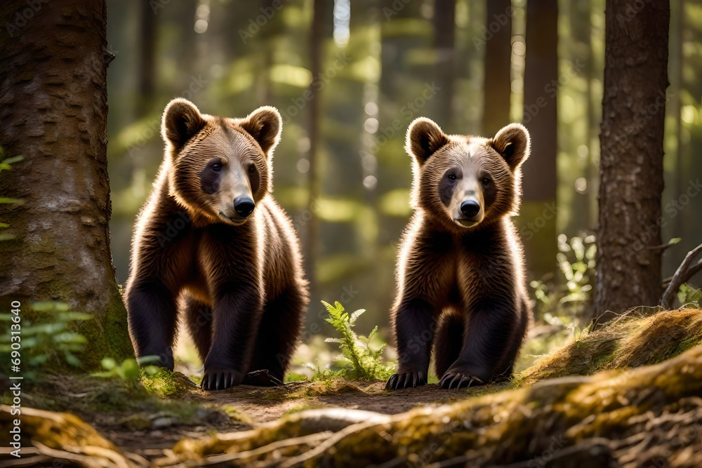 brown bear in the forest brown bear in the forest