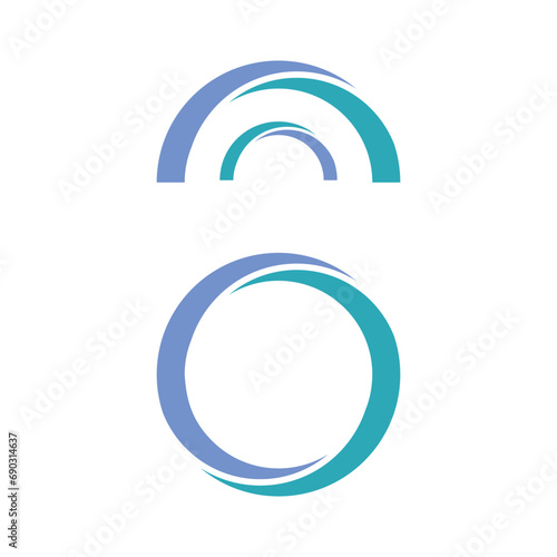 Set Swoosh icon logo design vector template illustration wih trendy style