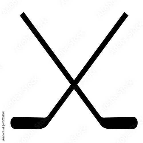 Photos Two Crossed Hockey Sticks Black