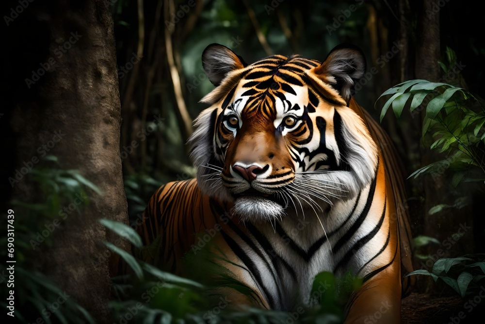 tiger on the rock tiger on the rock