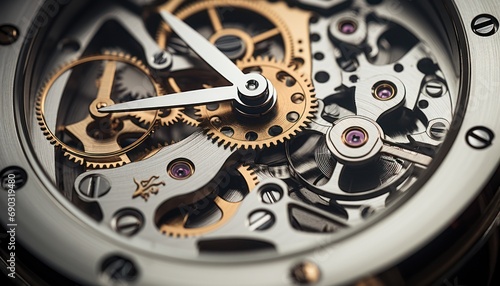 Close-Up of Watch Face Gears