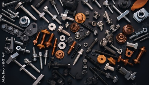 A Variety of Screws and Nuts photo