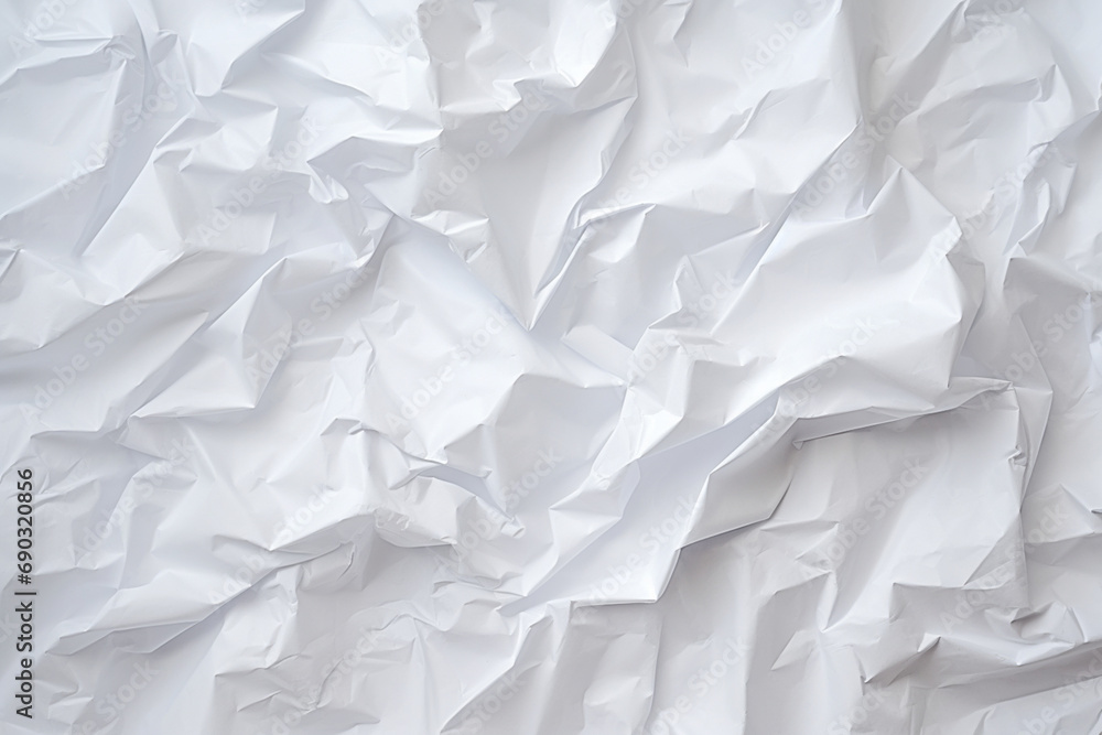 Background of worn crumpled white paper. Texture of creased gray paper Background of worn crumpled white paper. Texture of creased gray paper